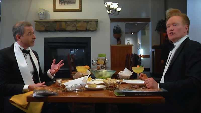 Illustration for article titled Last Call: Watch Conan O’Brien treat his producer to dinner at Olive Garden